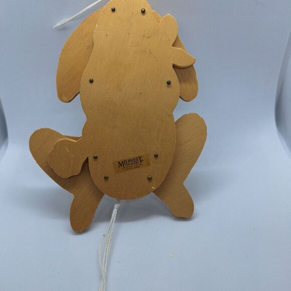 Vintage Midwest Importers Wooden Pull String Toy Easter Bunny 6”‎ - Picture 4 of 4